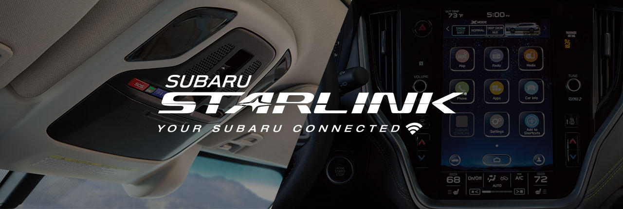 Interior de un vehículo Subaru con tecnología Subaru STARLINK.